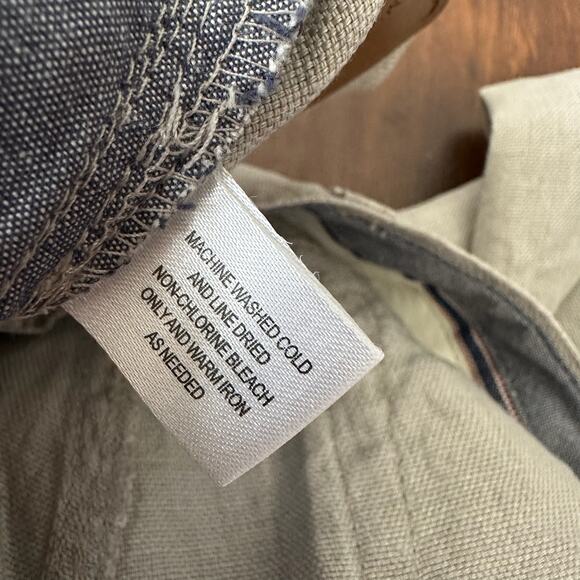 PETER MILLAR Chino Pants Beige Linen Straight Leg Work Trouser Y2K - Picture 9 of 13